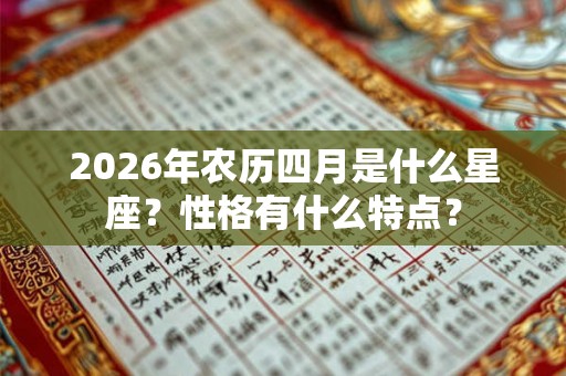2026年农历四月是什么星座?性格有什么特点? 2026年农历四月是什么星座?性格有什么特点?
