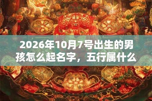2026年10月7号出生的男孩怎么起名字,五行属什么 2026年10月7号出生的男孩怎么起名字,五行属什么