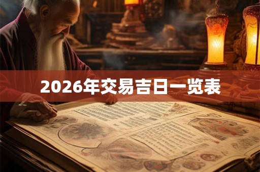 2026年交易吉日一览表