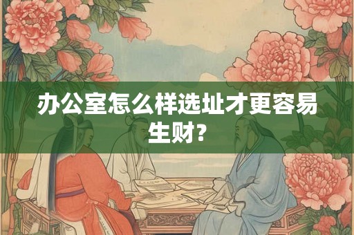 办公室怎么样选址才更容易生财？