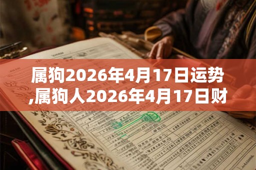 属狗2026年4月17日运势,属狗人2026年4月17日财运,生肖狗2026年4月17日运势 属狗2026年4月17日运势,属狗人2026年4月17日财运,生肖狗2026年4月17日运势