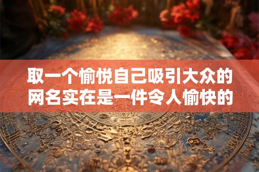 取一个愉悦自己吸引大众的网名实在是一件令人愉快的事情 取一个愉悦自己吸引大众的网名实在是一件令人愉快的事情