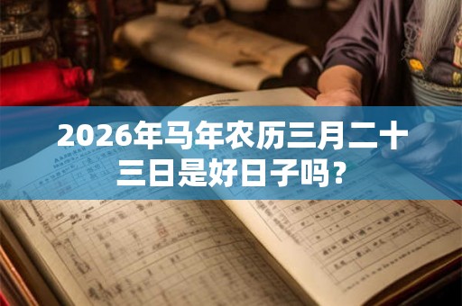 2026年马年农历三月二十三日是好日子吗？