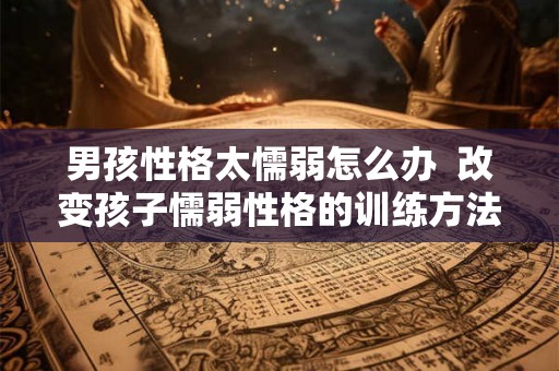 男孩性格太懦弱怎么办  改变孩子懦弱性格的训练方法