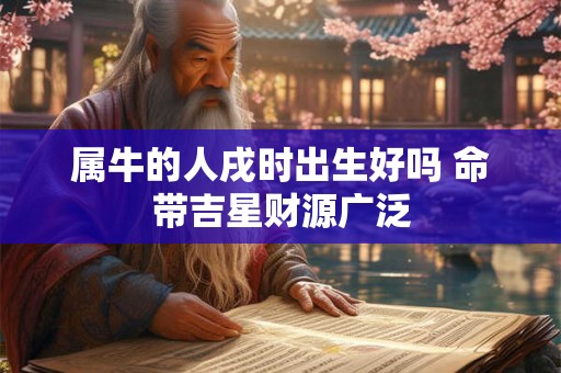 属牛的人戌时出生好吗 命带吉星财源广泛