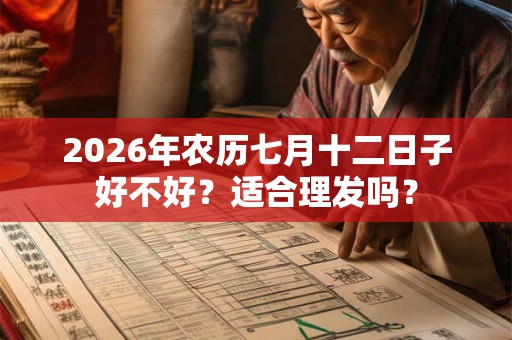 2026年农历七月十二日子好不好？适合理发吗？