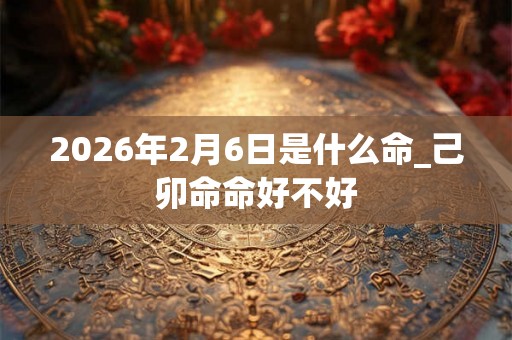 2026年2月6日是什么命_己卯命命好不好