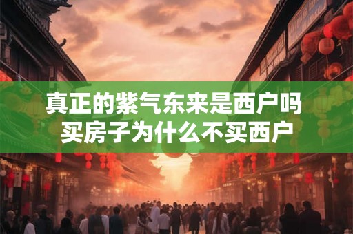 真正的紫气东来是西户吗 买房子为什么不买西户
