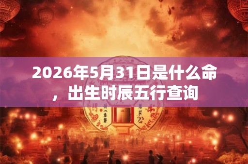 2026年5月31日是什么命，出生时辰五行查询