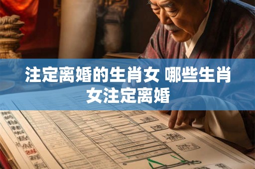 注定离婚的生肖女 哪些生肖女注定离婚