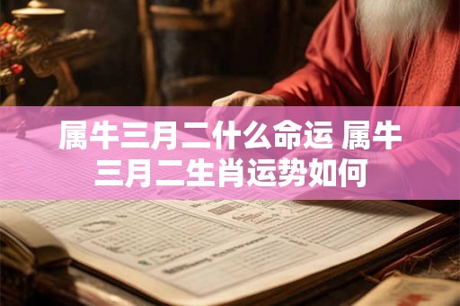 属牛三月二什么命运 属牛三月二生肖运势如何