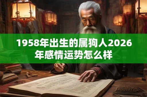 1958年出生的属狗人2026年感情运势怎么样 1958年出生的属狗人2026年感情运势怎么样