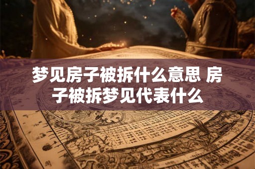 梦见房子被拆什么意思 房子被拆梦见代表什么