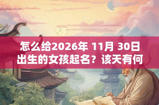 怎么给2026年 11月 30日出生的女孩起名？该天有何宜忌？