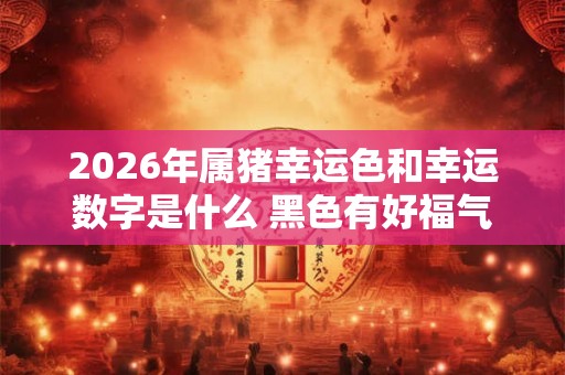 2026年属猪幸运色和幸运数字是什么 黑色有好福气9增添财运