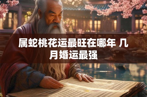 属蛇桃花运最旺在哪年 几月婚运最强