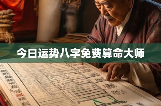 今日运势八字免费算命大师