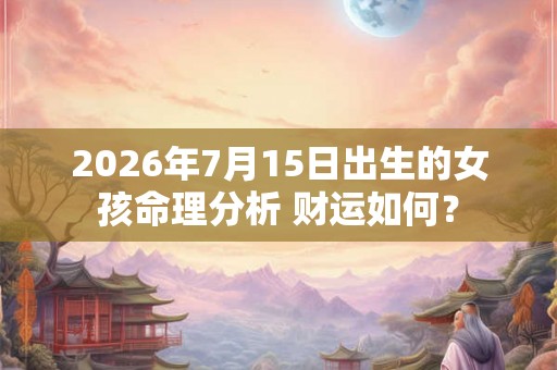 2026年7月15日出生的女孩命理分析 财运如何? 2026年7月15日出生的女孩命理分析 财运如何?