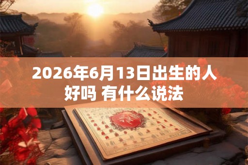 2026年6月13日出生的人好吗 有什么说法
