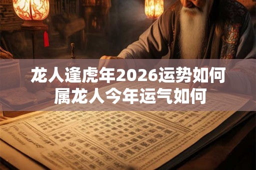龙人逢虎年2026运势如何 属龙人今年运气如何