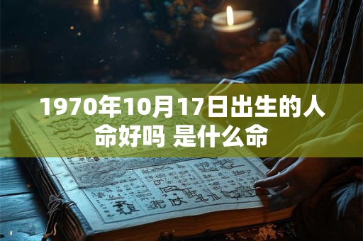 1970年10月17日出生的人命好吗 是什么命