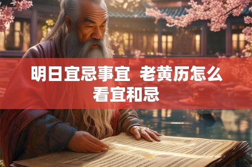 明日宜忌事宜  老黄历怎么看宜和忌