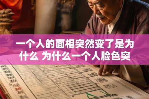 一个人的面相突然变了是为什么 为什么一个人脸色突变 一个人的面相突然变了是为什么 为什么一个人脸色突变