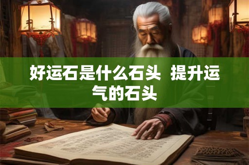 好运石是什么石头  提升运气的石头