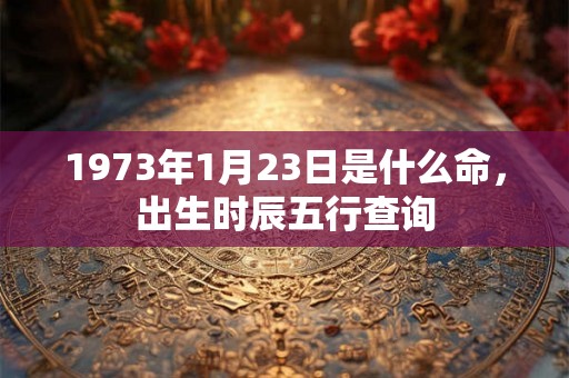 1973年1月23日是什么命，出生时辰五行查询