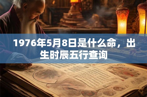 1976年5月8日是什么命，出生时辰五行查询