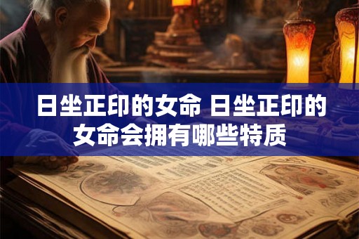 日坐正印的女命 日坐正印的女命会拥有哪些特质