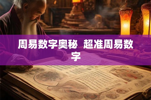 周易数字奥秘  超准周易数字