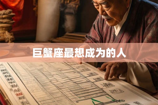 巨蟹座最想成为的人