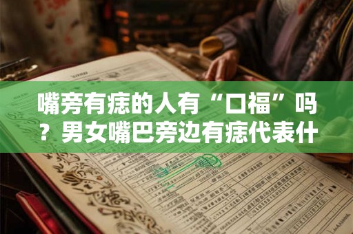 嘴旁有痣的人有“口福”吗？男女嘴巴旁边有痣代表什么？