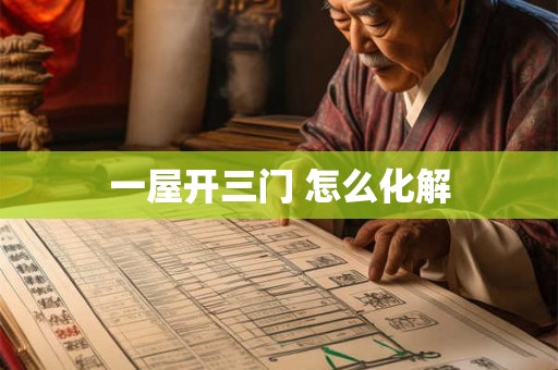 一屋开三门 怎么化解