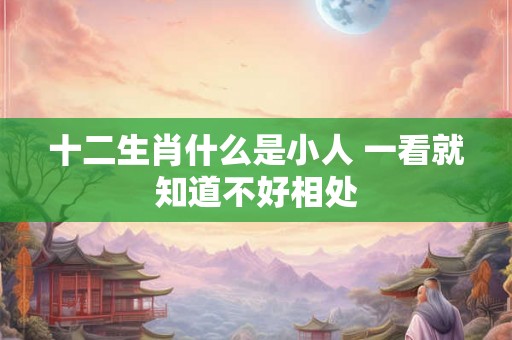 十二生肖什么是小人 一看就知道不好相处 十二生肖什么是小人 一看就知道不好相处