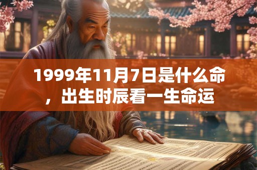 1999年11月7日是什么命,出生时辰看一生命运 1999年11月7日是什么命,出生时辰看一生命运