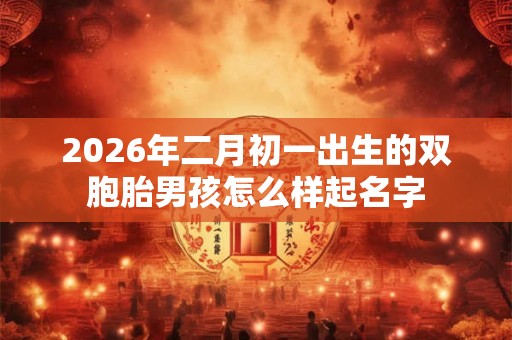 2026年二月初一出生的双胞胎男孩怎么样起名字