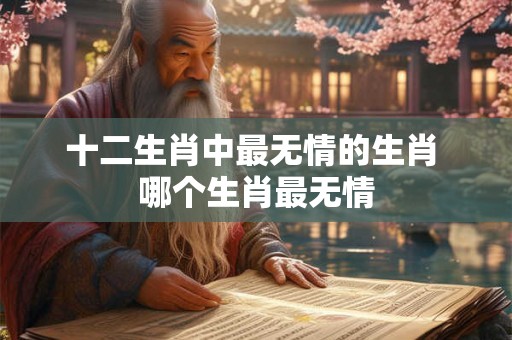 十二生肖中最无情的生肖 哪个生肖最无情