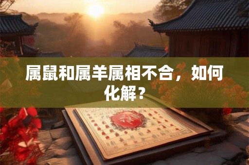 属鼠和属羊属相不合，如何化解？