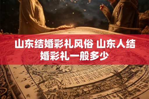 山东结婚彩礼风俗 山东人结婚彩礼一般多少 山东结婚彩礼风俗 山东人结婚彩礼一般多少