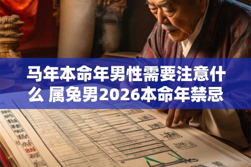 马年本命年男性需要注意什么 属兔男2026本命年禁忌