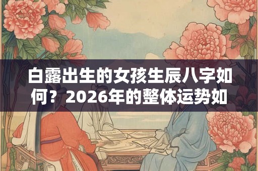 白露出生的女孩生辰八字如何?2026年的整体运势如何? 白露出生的女孩生辰八字如何?2026年的整体运势如何?