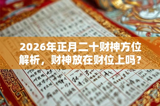 2026年正月二十财神方位解析，财神放在财位上吗？
