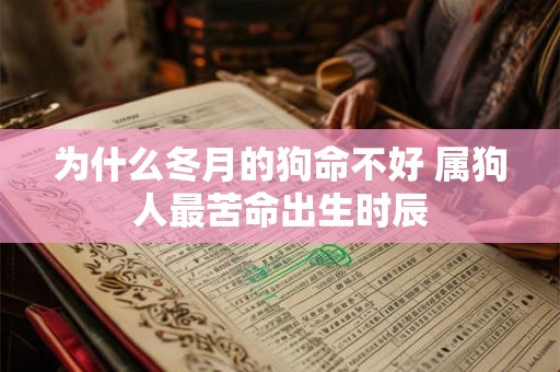 为什么冬月的狗命不好 属狗人最苦命出生时辰