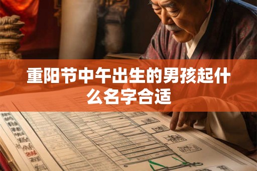重阳节中午出生的男孩起什么名字合适 重阳节中午出生的男孩起什么名字合适