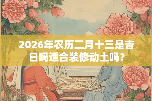2026年农历二月十三是吉日吗适合装修动土吗? 2026年农历二月十三是吉日吗适合装修动土吗?