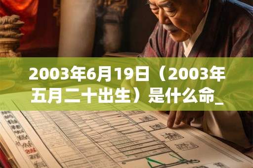 2003年6月19日（2003年五月二十出生）是什么命_命运如何