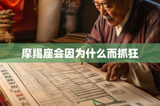 摩羯座会因为什么而抓狂 摩羯座会因为什么而抓狂