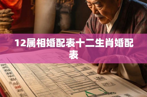 12属相婚配表十二生肖婚配表